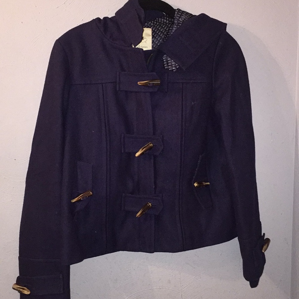 Anthropologie Pea Coat in Navy